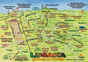Lusaka city map