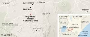 Map of Maasai camp